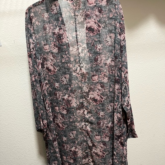 Aab Collection women’s open front maxi kimono cardigan - Picture 2 of 4